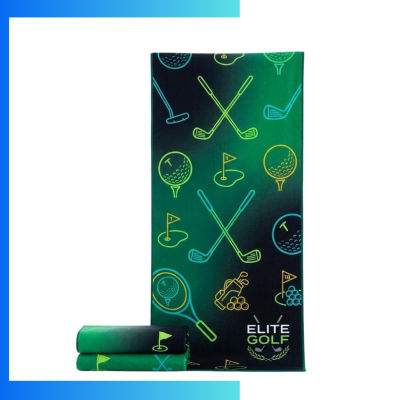 Eco-Friendly rPET Microfiber Gym Towel 12"×36" – Custom Sublimation Recycled Long Bench Towel