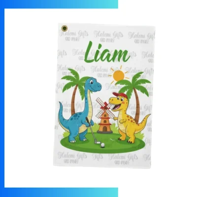 Custom Sublimated Microfiber Golf Towel 12"×20" Quick Dry with Grommet & Carabiner