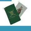 Custom microfiber velour golf towel with carabiner front view - SKU NPS-ACC-TW-SP-143