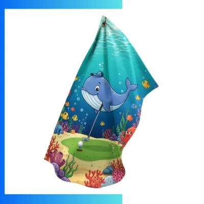 Custom 420gsm Microfiber Velour Caddy Golf Towel – 20”×30” Sublimation Sports & Event Towel