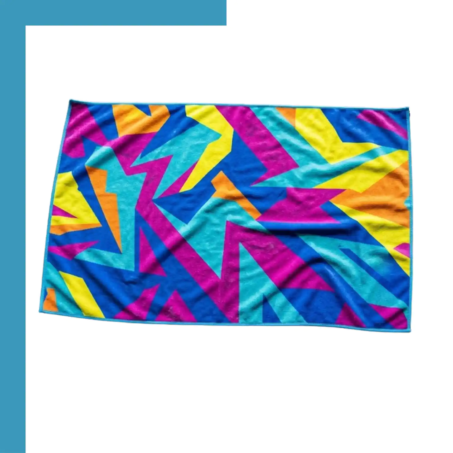 Custom Oversized Over-the-Neck Plush Gym Towel – 420gsm Velour 24”×42” Sublimation Fitness Towel