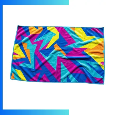 Custom Oversized Over-the-Neck Plush Gym Towel – 420gsm Velour 24”×42” Sublimation Fitness Towel