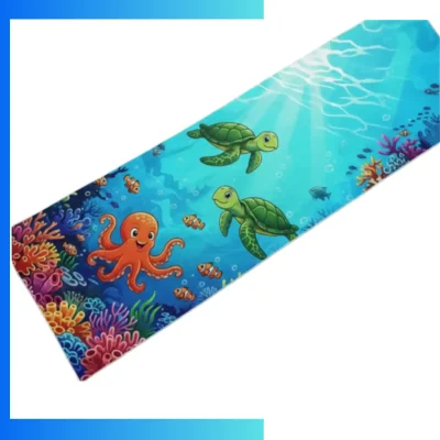 Custom Over-the-Neck Microfiber Velour Gym Towel – 420gsm Sublimation Sports Towel 20”×30”