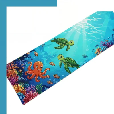 Custom over the neck microfiber velour gym towel front view