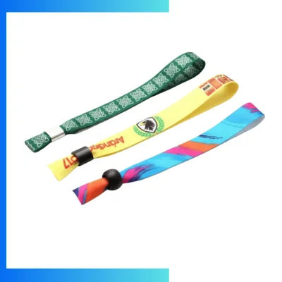 Custom Ribbon Sublimation Wristbands – Soft Fabric Event & Festival Wristbands with Full-Color Print