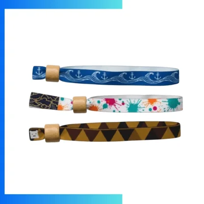 Custom Bamboo Fiber Wristbands – Eco-Friendly Natural Wristbands with Screen Printing & Bamboo Buckle