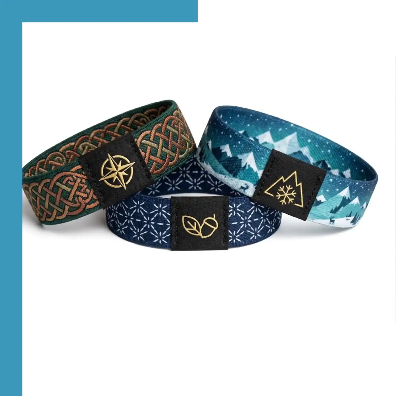 Custom 15mm Elastic Cloth Wristbands with Woven Label – Double-Sided Sublimation Event & Access Control Wristbands