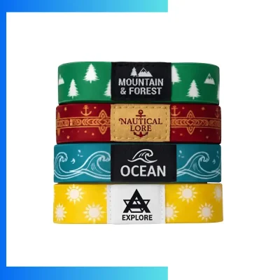 Custom 25mm Elastic Cloth Wristbands with Extra-Large Woven Label – Premium Double-Sided Sublimation Wristbands