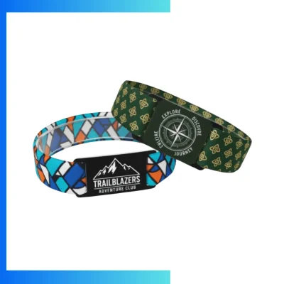 Custom Elastic Cloth Wristbands with IC Card Pocket – RFID Access Control Sublimation Wristbands