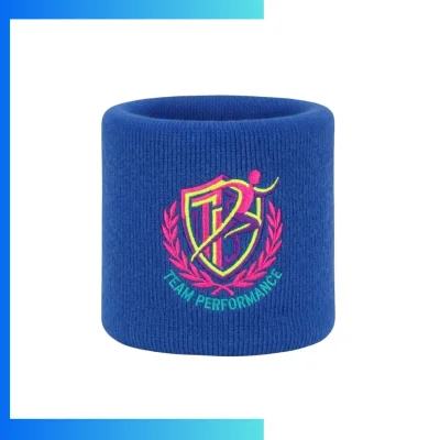 Custom Embroidered Solid Color Stretch Wristbands β Cotton Blend Sports Sweatbands