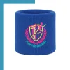 Custom solid color stretch wristbands, 80% cotton blend embroidered sports wristbands for fitness team events awareness and promotional gifts