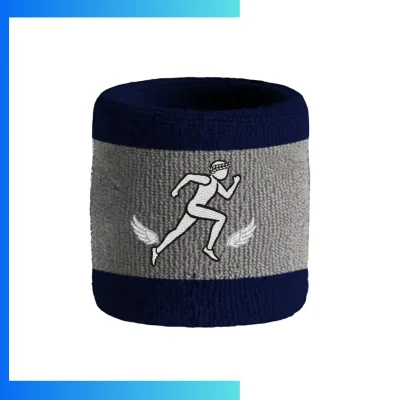 Custom Two-Color Looped Pile Stretch Wristbands β Embroidered Cotton Blend Sports & Promotional Bands