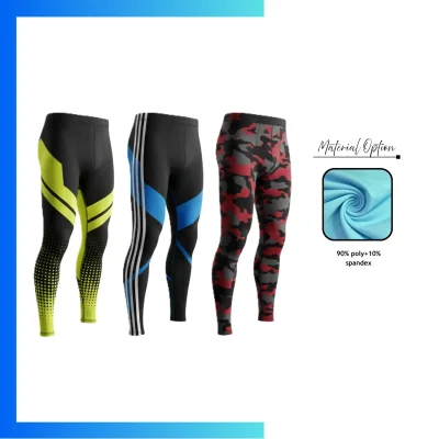 Menβs Full Sublimation Compression Long Sleeve Tights β 180GSM Milk Silk Performance Base Layer