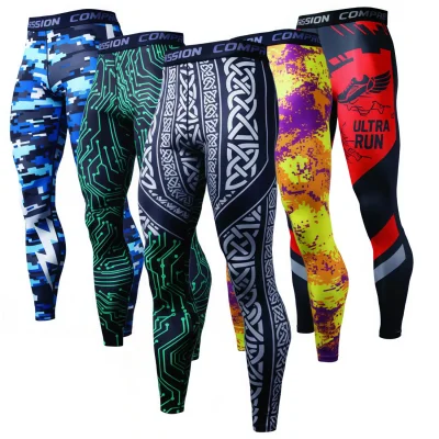 Men’s Full Sublimation Compression Long Sleeve Tights – 180GSM Milk Silk Performance Base Layer