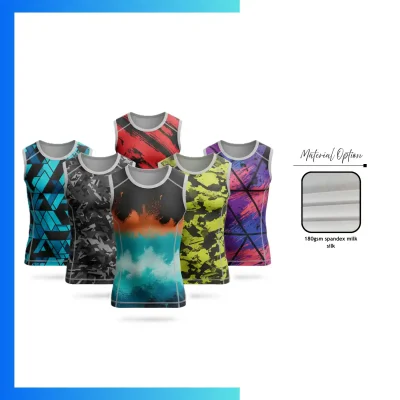 Custom Sublimation Sleeveless Compression T-Shirt – Pro Series Men’s Athletic Training Tank
