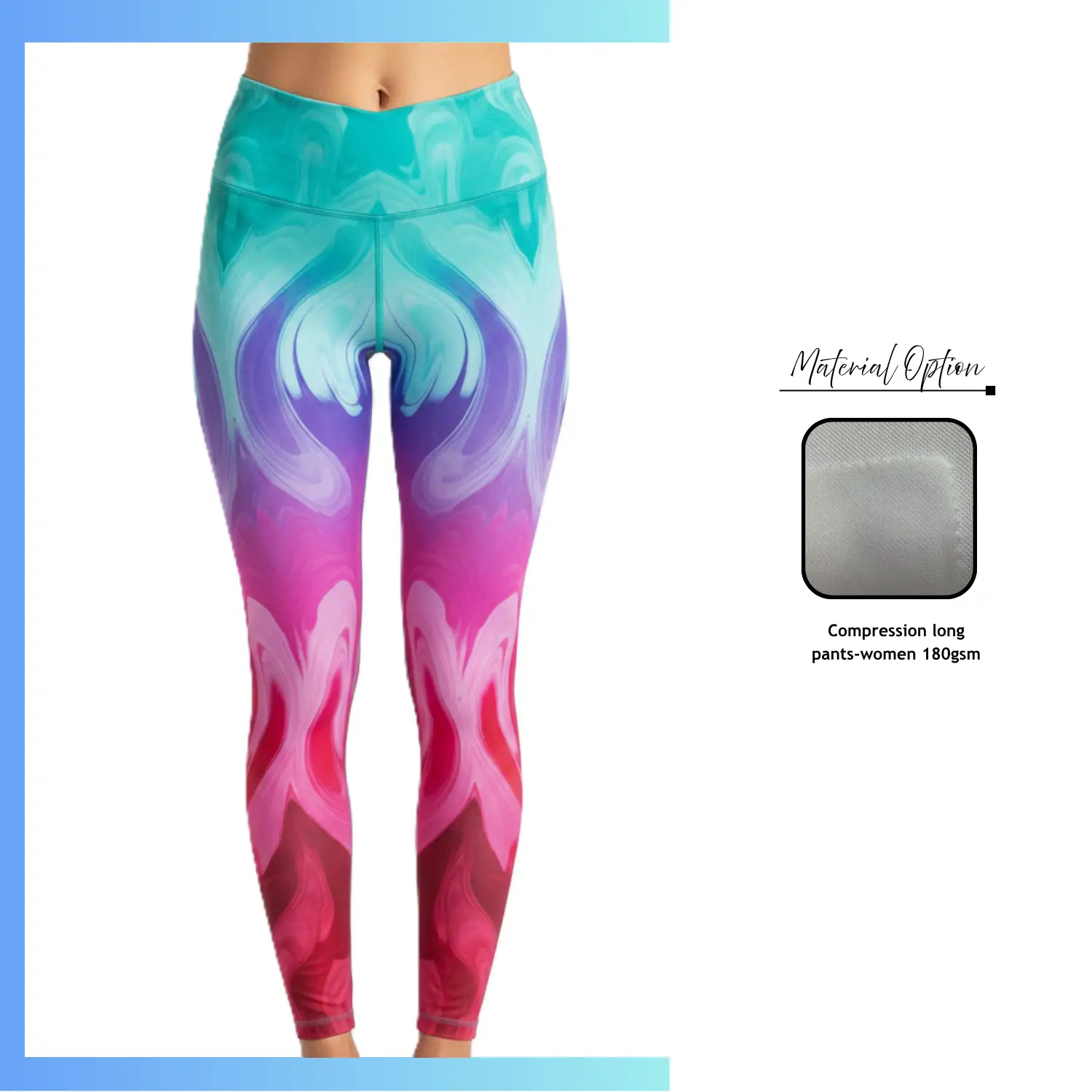Economy Full Sublimation Leggings – Custom Team Compression Pants