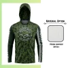 Custom full sublimation printed solarprotec UPF50+ long sleeve hooded t-shirt with mesh side panels for unisex and kids laid flat, showcasing vibrant design on sun-protective fabric with breathable mesh inserts