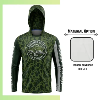 Custom full sublimation printed solarprotec UPF50+ long sleeve hooded t-shirt with mesh side panels for unisex and kids laid flat, showcasing vibrant design on sun-protective fabric with breathable mesh inserts