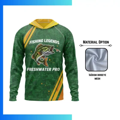 Birdseye Mesh Full Sublimation Long Sleeve Hooded Shirt β Lightweight Breathable Custom Hoodie Tee
