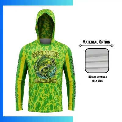 Custom Full Sublimation 2-Way Stretch Milk Silk Long Sleeve Hooded T-Shirt β Unisex & Kids Performance Hoodie