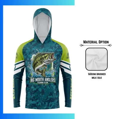 Custom Unisex and Kids' Full Sublimation with 160G Brushed Milk Silk Long Sleeve Hooded T-Shirt