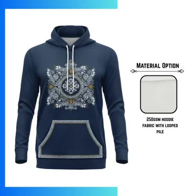 Custom Full Sublimation 250G Lightweight Hoodie with Integrated Gaiter & Kangaroo Pocket – Unisex & Kids