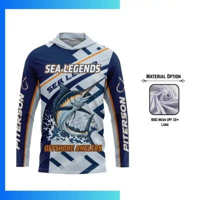 Custom Sublimation 180G Mesh UPF 50+ Long Sleeve Hooded Fishing Shirt β Breathable Sun Protection Wear