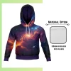 Custom full sublimation printed 310gsm fleece-lined pullover hoodie with kangaroo pocket for men, women and kids laid flat, showcasing vibrant design on heavyweight winter fabric with attached hood and front pocket
