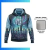 Custom Full Sublimation 280G Half-Zip Hoodie – Unisex & Kids Performance Pullover