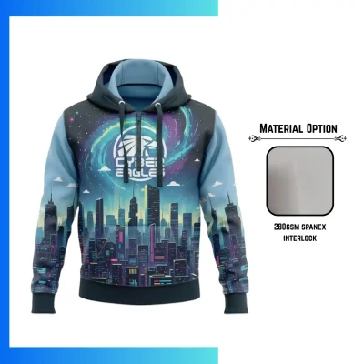 Custom Full Sublimation 280G Half-Zip Hoodie – Unisex & Kids Performance Pullover