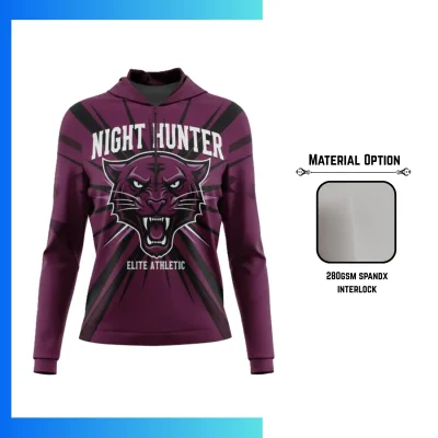 Custom Full Sublimation Quarter-Zip Hoodie – 280GSM Spandex Interlock Performance Hoodie