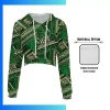 Custom Full Sublimation 310G Fleece-Lined Cropped Hoodie – Heavyweight Streetwear Hoodie