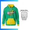 Ultra Light 220G Full-Zip Hoodie with Kangaroo Pocket – Custom Sublimation Fleece-Lined Unisex