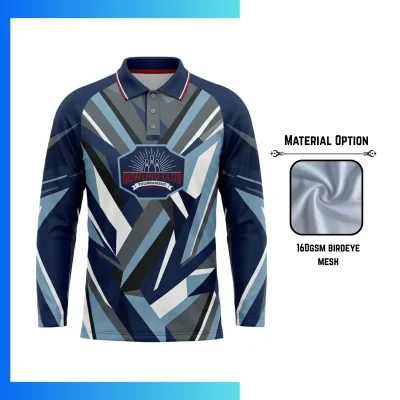 Custom Birdseye Mesh Long Sleeve Polo Shirt β 160gsm Breathable Performance Sublimation Teamwear XSβ4XL