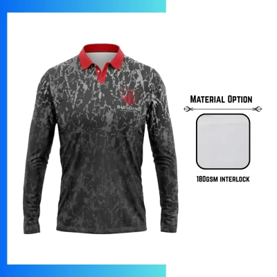 Custom Full Sublimation Interlock Long Sleeve Polo Shirt β 180gsm Performance Teamwear XSβ4XL