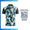 Custom Men's Sublimation Golf Polo Shirt – 150GSM Jacquard Stripe Performance Polo