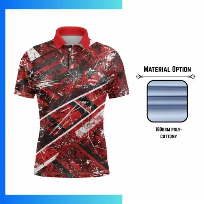 Custom Poly-Cottony Short Sleeve Polo Shirt β Full Sublimation Stretch Teamwear 180gsm