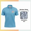 Custom full sublimation mesh short sleeve polo for men women and kids on 160g 100 polyester breathable mesh fabric with vibrant all-over geometric pattern