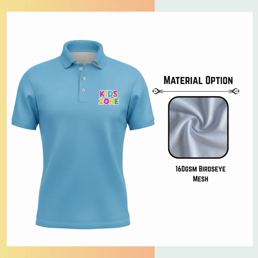 Custom full sublimation mesh short sleeve polo for men women and kids on 160g 100 polyester breathable mesh fabric with vibrant all-over geometric pattern
