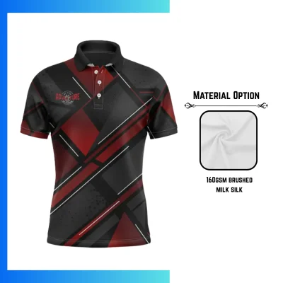 Custom Brushed Milk Silk Short Sleeve Polo Shirt β Full Sublimation Premium Stretch Teamwear