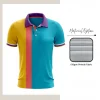 Custom Collarless Buttonless Pinhole Short Sleeve Polo Shirt – Full Sublimation Lightweight Performance Teamwear 150gsm