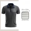 Custom Heavyweight Collarless Buttonless Interlock Short Sleeve Polo Shirt – Full Sublimation Premium Teamwear 280gsm