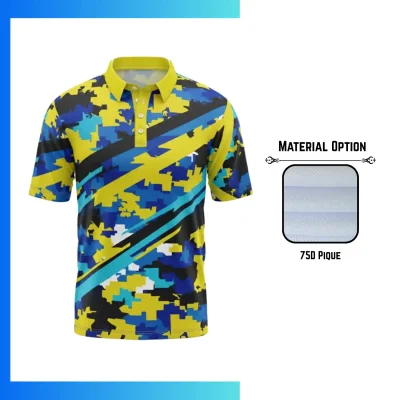 Unisex and Kids' Full Sublimation Pique Polo - Economy Series | 75D Pique