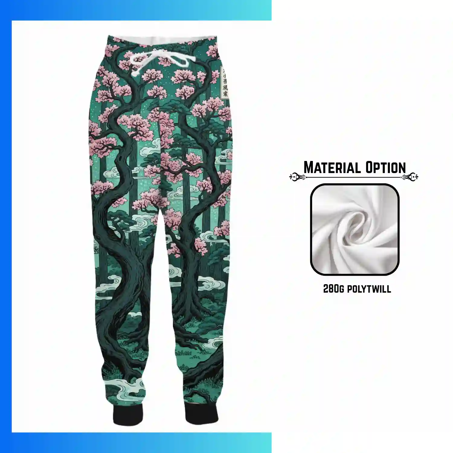 Economy Series 280G Polyester Twill Sweatpants – Custom Sublimation Unisex & Kids Jogger Pants with Pockets