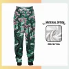 Custom full sublimation printed 280g polyester twill sweatpants for unisex and kids laid flat, showcasing vibrant design on structured fabric with elastic waistband, drawcord, and side pockets.