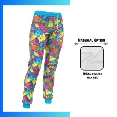 Brushed Milk Silk Lounge Pants 160G – Custom Sublimation Ultra Soft Pajama & Yoga Pants Unisex & Kids