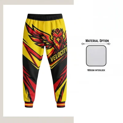 Economy Series 180GSM Interlock Long Pants – Full Sublimation Custom Unisex & Kids Sweatpants