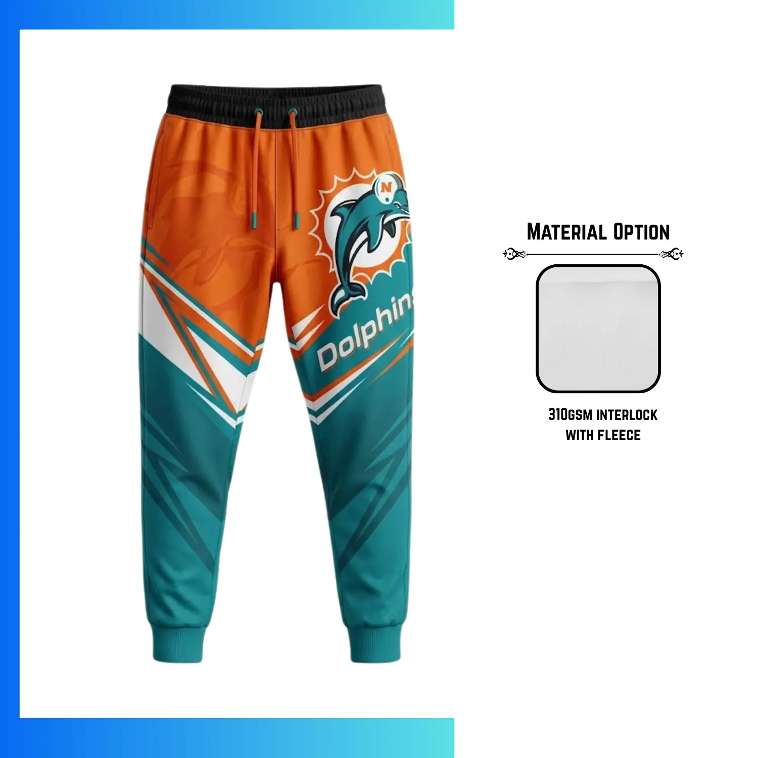 Custom Sublimation 310G Fleece-Lined Sweatpants – Heavyweight Warm Winter Pants
