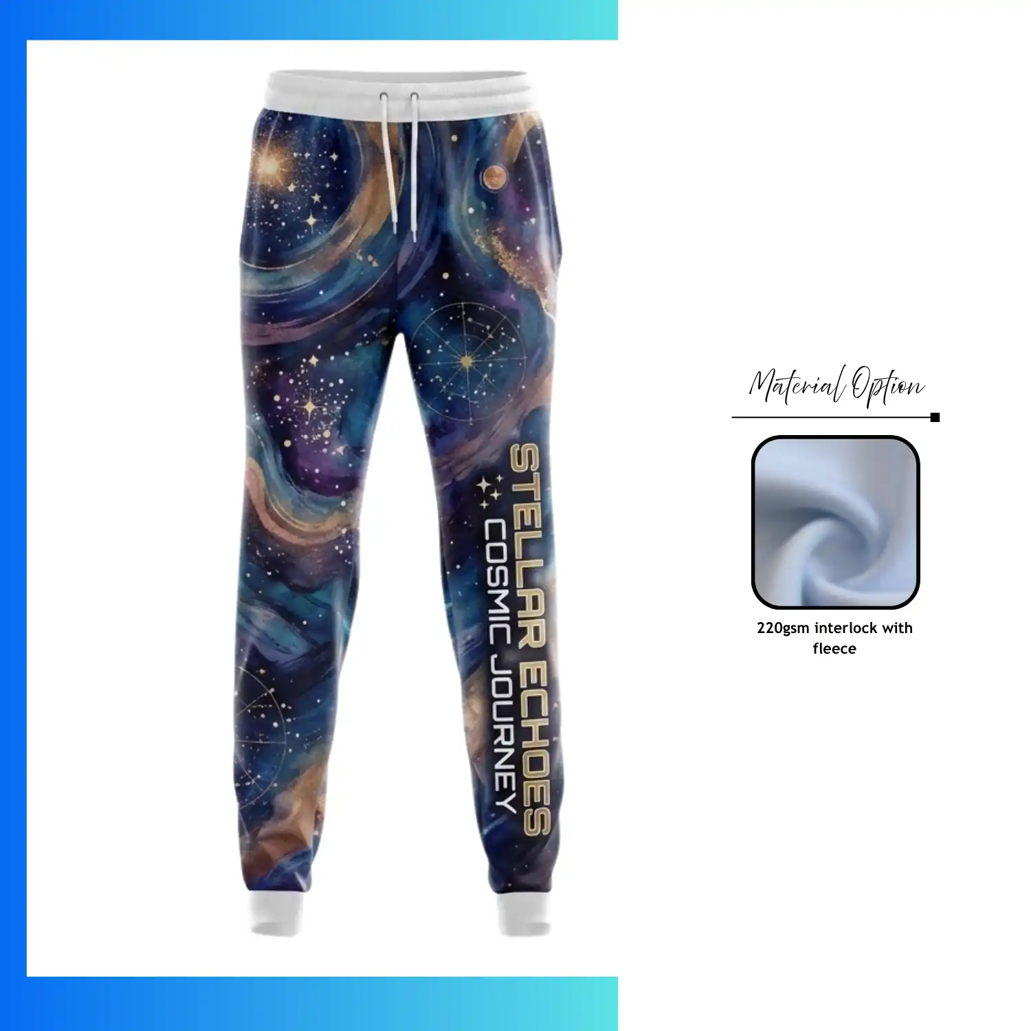Full Sublimation 220G Ultra Light Fleece Sweatpants – Custom Unisex & Kids Performance Joggers