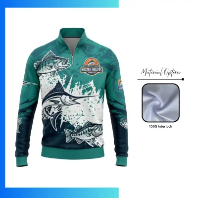 150GSM Interlock Quarter Zip Pullover – Custom Sublimated Lightweight Team & Family Sportswear